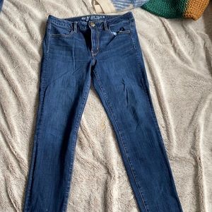 American Eagle dark denim high rise jeggings